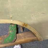 Vintage Canvas and Wood Folding Military Cot