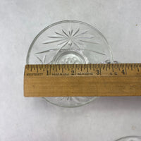 Vintage Anchor Hocking Clear Glass Star Of David Prescut Punch Cups Set of 4