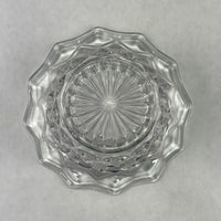 Vintage Fostoria American Clear Glass Cube Footed Mayonnaise Condiment Bowl