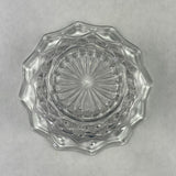 Vintage Fostoria American Clear Glass Cube Footed Mayonnaise Condiment Bowl