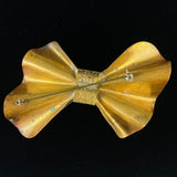 Vintage Brass Bow Brooch Pin