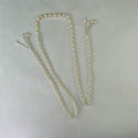 Vintage Lariat Faux Pearl Flapper Necklace with Tassels