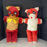 Vintage Carnival Prize Plush Bear Lot of 2