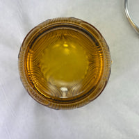 Vintage Brockway Amber Glass Nouveau Ice Bucket