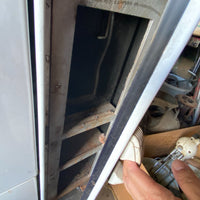 Vintage Wood Burning Stove Oven White Enamel