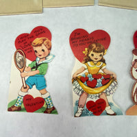 Vintage Valentine Day Cards Kids With Envelopes Set of 6 Unused by CPC