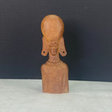 Vintage Hand Carved Wood Sculpture Tanzania African Tribal Head