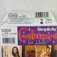 Simplicity Costumes for Adults Sewing Pattern 5359 Belly Dancer Renaissance Gypsy