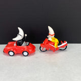 Vintage McDonalds Mac Tonight Moon Man Toy Motorcycle Car Lot of 2