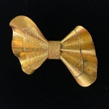 Vintage Brass Bow Brooch Pin