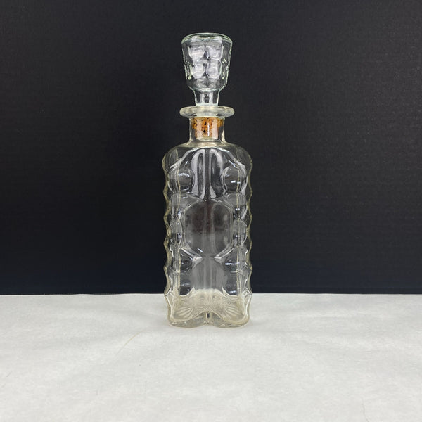 Vintage Ezra Brooks Bourbon Decanter Bottle with Stopper