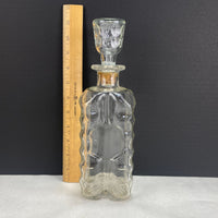 Vintage Ezra Brooks Bourbon Decanter Bottle with Stopper