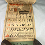 1931 Rexall Drugs Weather Chart Wall Calendar Sterling Colorado Advertising