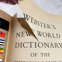 Vintage 1951 Websters New World Dictionary Encyclopedic Edition Hardcover