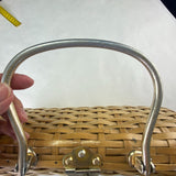 Vintage Basket Weave Barrel Hand Bag Purse