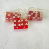 Vintage Casino Dice Bullseye Red Translucent Lot of 3 Sets