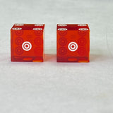 Vintage Casino Dice Bullseye Red Translucent Lot of 3 Sets